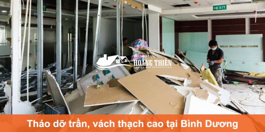 Tháo dỡ trần vách thạch cao tại Bình Dương