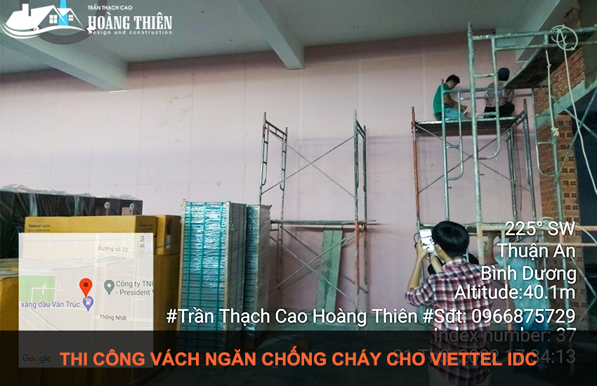 thi công vách ngăn cống cháy