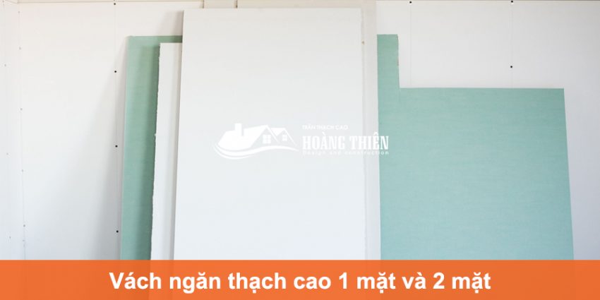 vách thạch cao 1 mặt