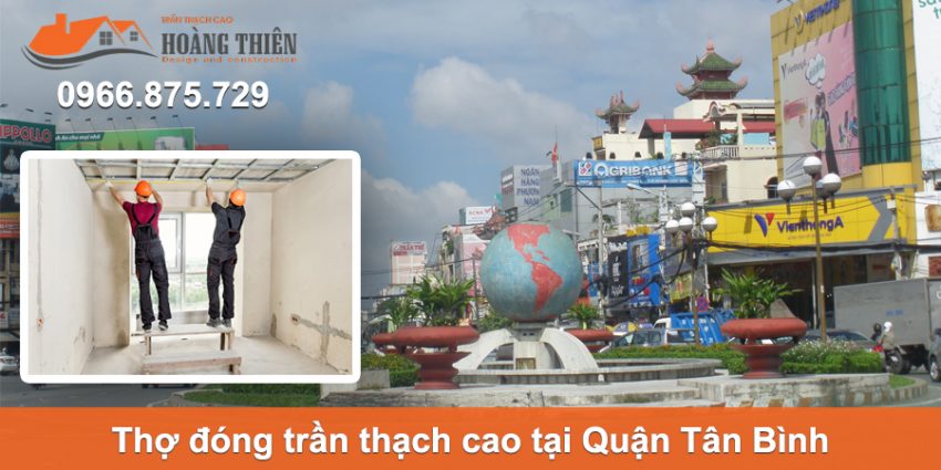 đóng trần thạch cao tân bình